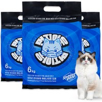 쉬즈곤 먼지아웃 벤토나이트 고양이 모래 6kg 3개 무향