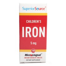 슈페리어소스 어린이 철분 5mg 타블렛, 100개입, 1개