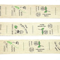 린넨라벨(L-3) Natural Mlde, 그린, 1개