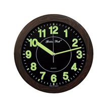 골든벨 p야광 로맨틱 무소음 벽시계, 월넛