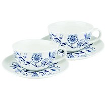 쯔비벨무스터 도자기 홍차잔 2인세트, 1세트