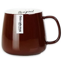 오슬로 카페 투톤 머그컵 240ml, 브라운, 1개