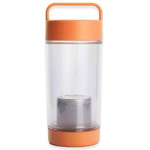 티앤라이프 스마트 에코 티 텀블러 물병, 오렌지, 380ml