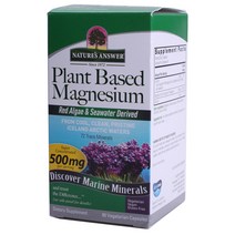 네이쳐스앤서 플랜트 베이스드 마그네슘 500mg 글루텐 프리 베지테리안 캡슐, 90개입, 1개