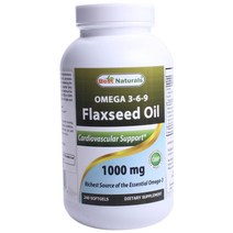 베스트내츄럴스 오메가 3-6-9 아마씨유 1000mg 글루텐 프리 무설탕 소프트젤, 240개입, 1개, 240정
