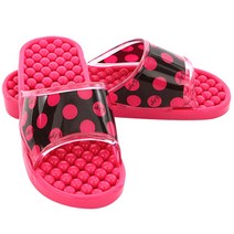 [샤바스] 땡땡이 지압 욕실화, 핑크, 1개