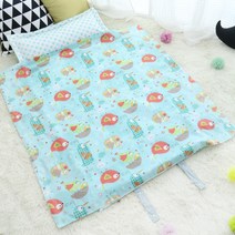 밀키웨이 일체형 낮잠이불세트, 인견 종달새 블루