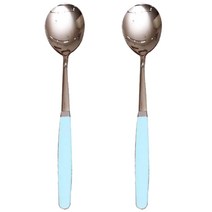 마호커트러리 성인용 숟가락, 스카이블루, 2개