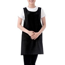 옆트임 유니폼 특대형 앞치마, LN6040-1 블랙, 1개