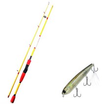 아피스 배스게임 XT 루어 낚싯대 옐로우 + 다미끼 램블러 120 하드베이트 루어 304H SP AYU, 1세트