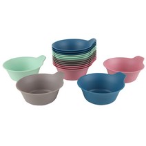 이지앤프리 파스텔 볼접시 16 p 세트 소, 1세트, 그레이 4p + 네이비 4p + 핑크 4p + 민트 4p