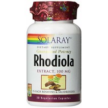 솔라레이 로디올라 추출물 100mg 베지테리안 캡슐, 30개입, 1개