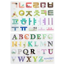 맘스보드 문자자석놀이 한글 + 영어 대문자, 1세트, 한글(자음 14p + 모음 10p) + 알파벳(대문자 26p)