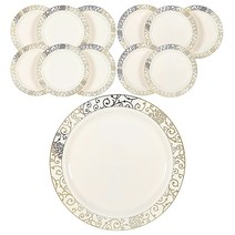 데일리굿 일회용 플라스틱 레트로 골드접시 18cm, 6개입, 2개