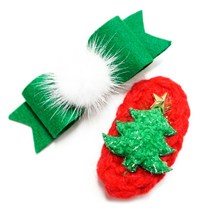 채니봉봉 크리스마스 트리뜨게 똑딱핀 + 펠트레빗 집게 세트