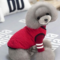 아이앤엘 강아지 퀼팅 조끼, 빨강
