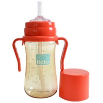 리에또 PPSU 빨대컵 300 ml, 레드, 1개, 300ml