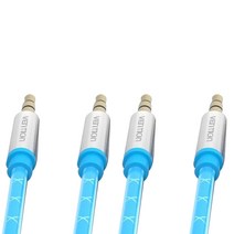 벤션 3.5mm 아쿠아 디자인 AUX 음향 케이블 2p, 아쿠아블루
