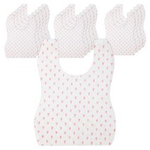 비오 일회용 유아 턱받이, 핑크, 15개