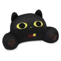 애니나라 허리쿠션(S), 헬로캣/묘묘(블랙)