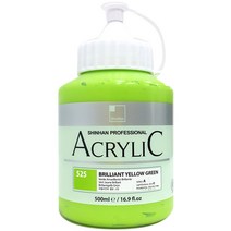 신한 아크릴물감 505, 500ml 525BrilliantYellowGreen, 1