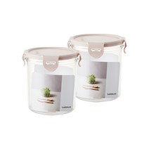 락앤락 항균 스테커블 밀폐용기 원형 핑크 350ml LBF931DS2, 2개입, 단품