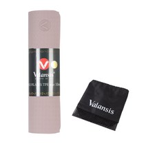 밸런시스 TPE 요가 매트 + 가방, 화이트퍼플