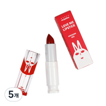 레시피박스 키즈 러브미 립스틱 3.5g, 어썸 레드, 5개