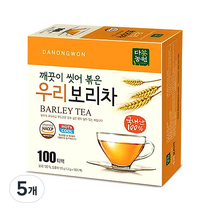 다농원 깨끗이 씻어 볶은 우리보리차, 1.2g, 100개입, 5개