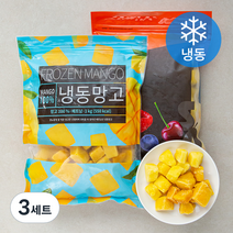 딜라잇가든 냉동 파인애플 청크 1kg + 냉동 망고 1kg (냉동), 3세트