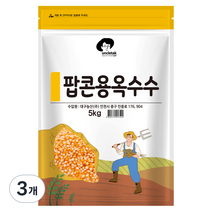 엉클탁 팝콘용 옥수수, 5kg, 3개