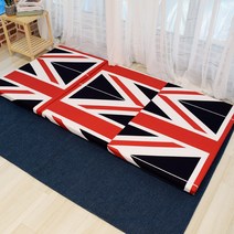 마벨러스홈데코 유니언잭 접이식 3단 매트리스, 레드