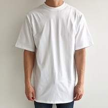 제이에이치스타일 남녀공용 롱 트임 레이어드 반팔 티셔츠 BONROK019