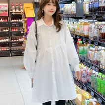 미디엄 롱 셔츠 임산부 원피스