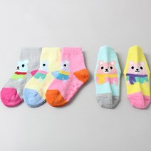 키즈퓨처 아동용 꼬마곰 수면 양말 5켤레