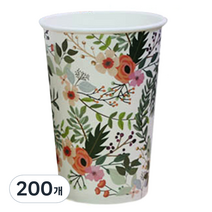 투고팩 플라워 종이컵 300ml, 1개입, 200개