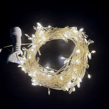 다우에프앤지 NEW LED 지네전구 200구, 투명선 웜화이트