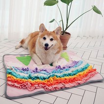 딩동펫 강아지 심심풀이 노즈워크매트 78 x 61 cm, 무지개, 1개