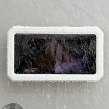 글랑앤 360도 회전 주방 욕실 방수 핸드폰 거치대, 1개, 화이트