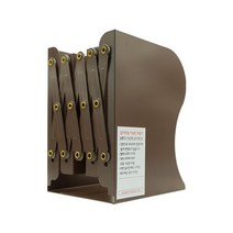 동아피엠에스 자바라 책꽂이, 브라운, 1개