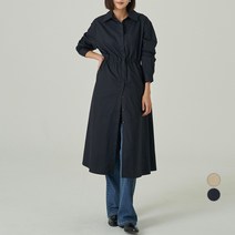 ELLE PARIS 여성용 허리 스트링 셔츠 원피스