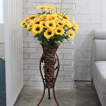 조아트 해바라기 꽃 화분 작품 철제 삼발이, 브론즈