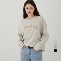 Elle Paris 그래픽 특양면 맨투맨 PARIS