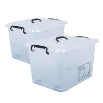 마이닝 투명 플라스틱 리빙박스 120L, 혼합색상, 2개