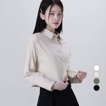 어썸어라운드 여성용 어텀 기본 크롭 셔츠