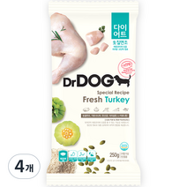 닥터독 다이어트 칠면조 사료, 4개, 250g