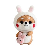 아트베니 양모니들펠트 DIY 세트, 1세트, 토끼 시바