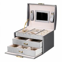 라이프투비 액세서리 3단 보석함, 다크그레이, 1개