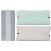 화모베이비 좁쌀베개 속통 + 커버 2p, 민트, 베이지(커버)