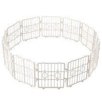 탐사 반려동물 분리형 울타리 팬스 12pcs, 아이보리